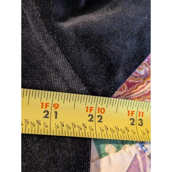 Vtg LizSport Black Velvet/Velour Turtle Neck Long Sleeve Oversize Tunic Sz S - Picture 4 of 6